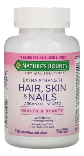 Hair Skin And Nails Nature's Bounty 150 Cápsulas Sem Sabor