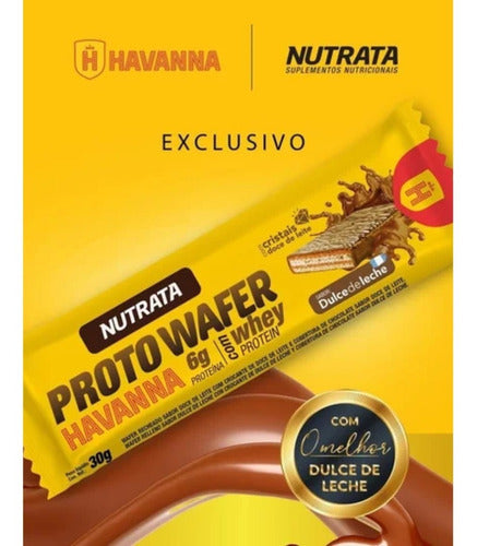 Proto Wafer Protobar Havanna Caixa 12 Unidades - Nutrata Sabor Doce de leite