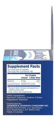 Lactaid 120 Comprimidos Dos Eua
