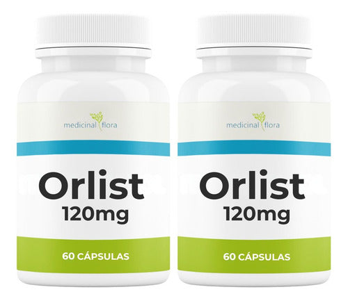 Kit 2 Orlist 120mg Concentrado Natural Intestino 60 Cápsulas Sabor Without Flavor