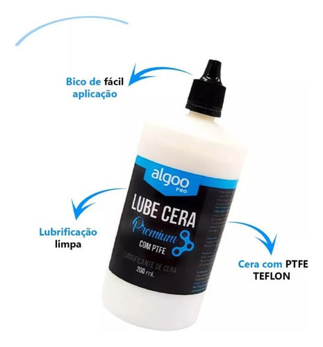 Óleo Lubrificante Cera Corrente Algoo 200ml C/ Ptfe Mtb Bike Promo