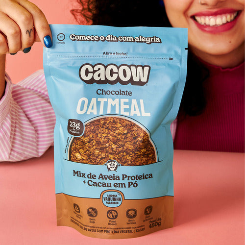 2x Mix De Proteínas Oatmeal Cacow Chocolate 450g