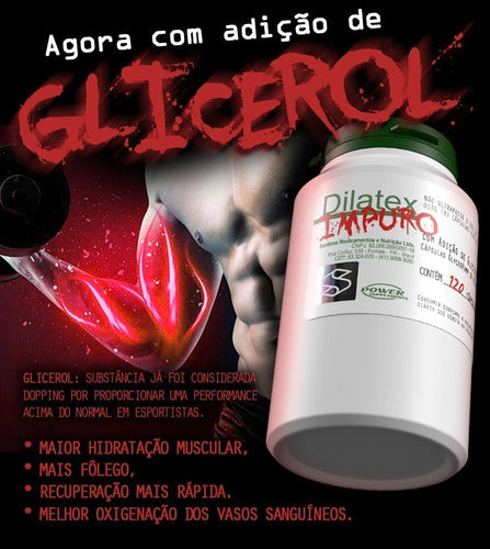 Dilatex Impuro 120caps Arginina + Alanina- Power Supplement Sabor Sem sabor
