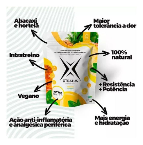 Intra-treino 1:0.8 Plant-based Abacaxi E Hortelã 1kg Xtratus