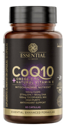 Suplemento en cápsula Essential Nutrition Coenzima Omega 3 coenzima sabor essential x 60g