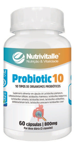 Suplemento Em Cápsulas Probiotic Nutrivitalle Probióticos Sem Sabor