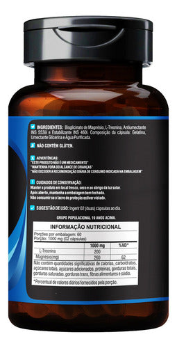 Suplemento Alimentar de L-Treonina 120 Cápsulas Suplemento Treonina 200mg Vita Nobre