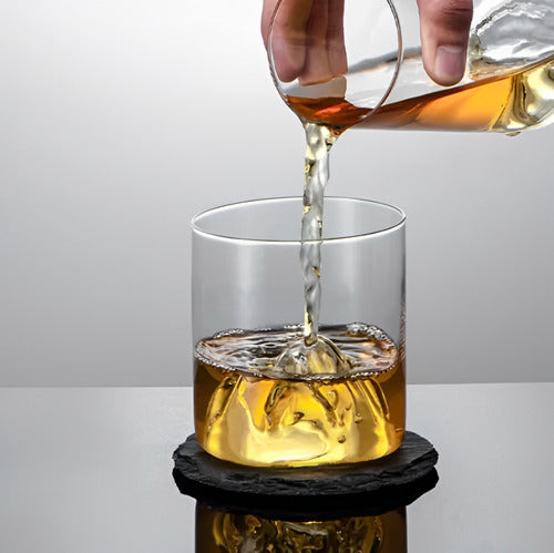 Kit 4 Copos De Vidro Borossilicato Montanha Whisky - 300ml