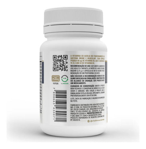 Vitamina D3 60 Cápsulas Vitafor