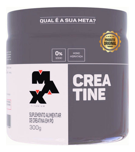 Creatina Monohidratada 100% Pura 300g - Max Titanium Sabor Sem sabor