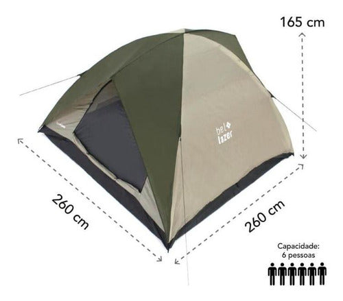 Barraca Camping Alta Premium Impermeável 6 Pessoas Bel