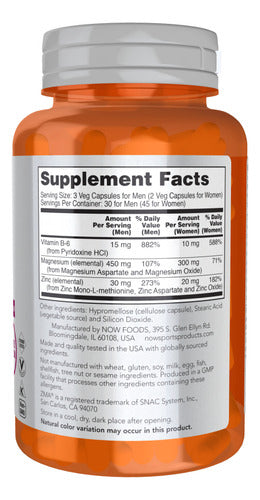 Zma Now Sports Zinco Magnésio Vitamina B6 90 Caps Sabor Sem sabor