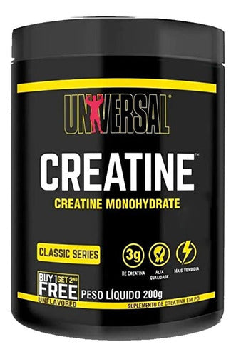 Suplemento Em Pó Creatina Universal Nutrition Aminoácidos Creatina Monohydrate Pote De 200ml + Coqueteleira Universal