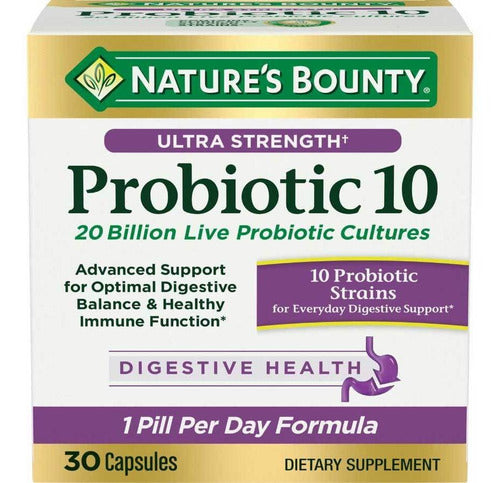 Probiótico 10 - 20 Bilhões 30u Nature's Bounty® Import Eua