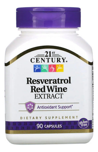 Suplemento Alimentar de Extrato de Uva Resveratrol Red Wine90 cápsulas
