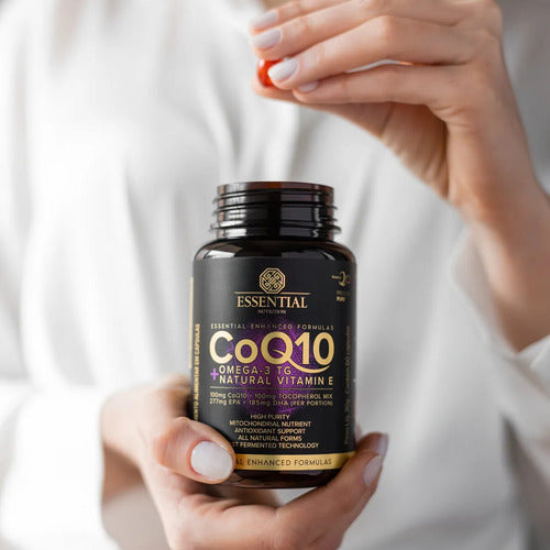 Coq10 + Ômega 3tg + Vitamina E 60 Caps - Essential Nutrition Sabor Sem sabor