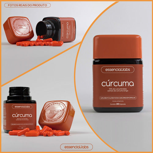 03 POTES da CÚRCUMA 130mg - Fórmula com Máxima Concentração e Pureza - 90 Doses
