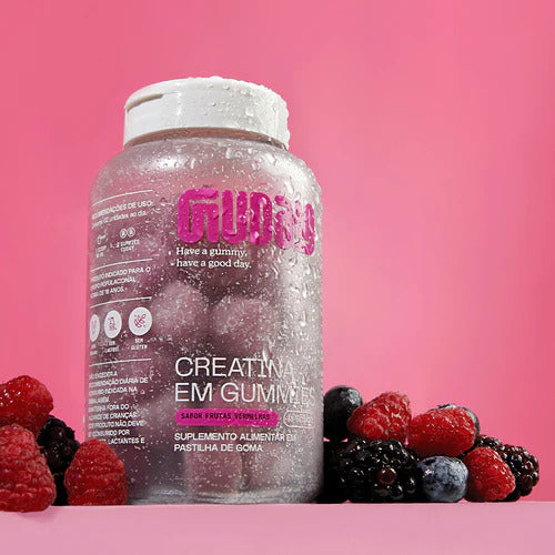 Creatina Monohidratada Em Gummies 60 Un Saborosas - Guday Sabor Frutas vermelhas
