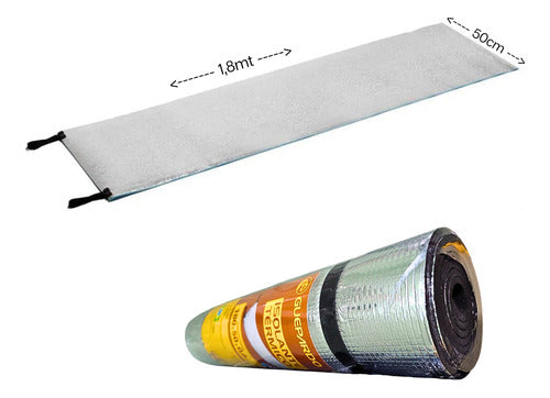 Isolante Térmico Eva Guepardo Aluminizado Camping 1,8mt 50cm