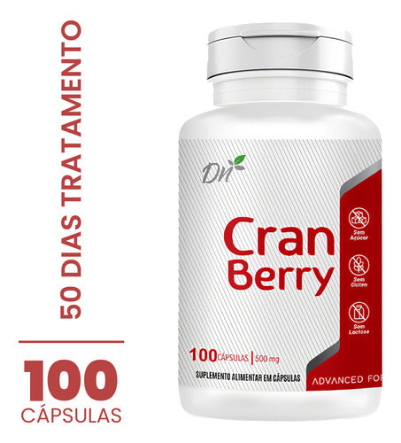 Suplemento Cran Berry 500mg 100 Cápsulas Denature Vitaminas Naturais Sabor Natural Em Pote De 100ml Un
