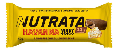 Whey Grego Bar Banoffee Com Doce De Leite - Nutrata 12 Un