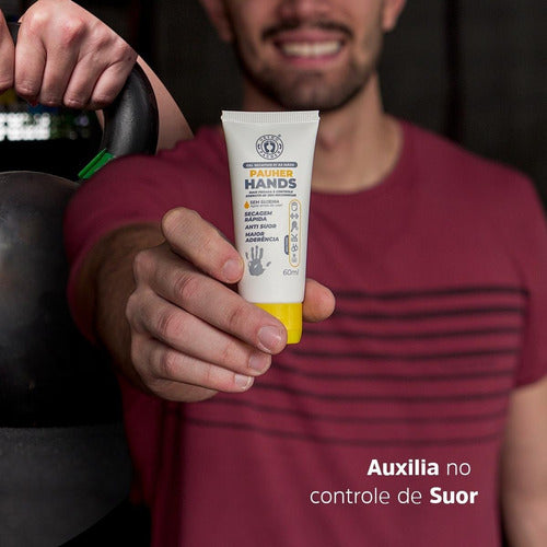 2un Gel Secativo Para Mãos Pauher Hands 60ml Pegada Esportes