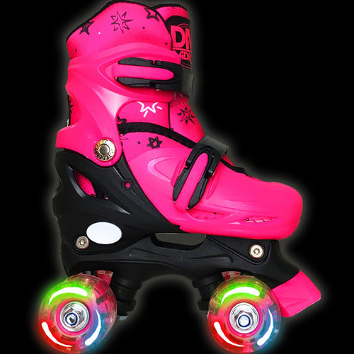 Patins Roller Ajustavel Com Kit De Proteção