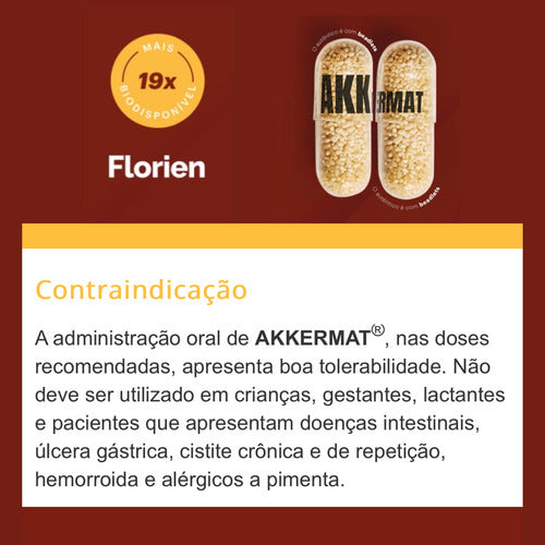 Akkermat Florien 150mg 30cps Selo Cápsula Gastro Autênticos Sabor Sem Sabor