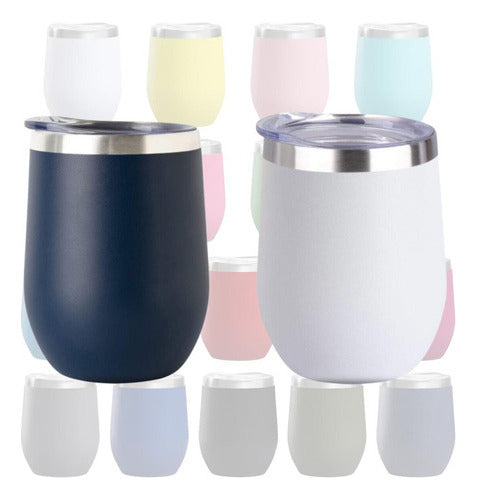 Kit 2 Copo Térmico Aço Inox Cuia Cerveja Vinho Bebida Suco