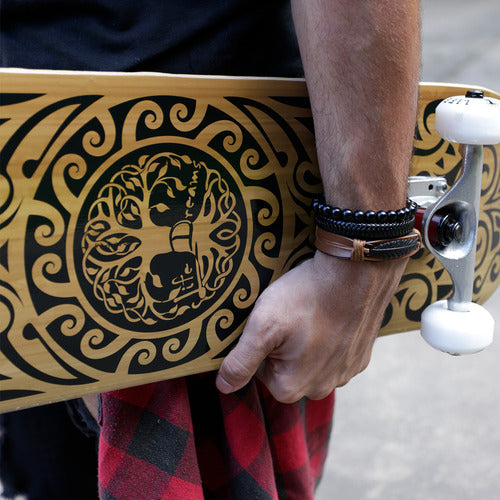 Skate Street Completo Montado Profissional PRO-II Maple Maori Wood 120KG Life Dreams
