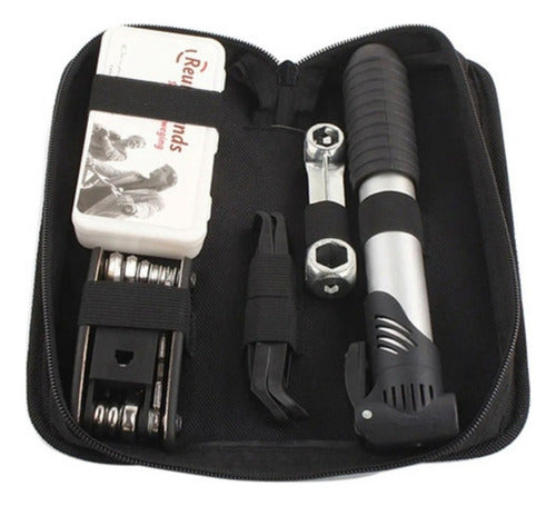 Kit Ferramenta Bike Bolsa Chave Bomba Remendo Reparo Seguro