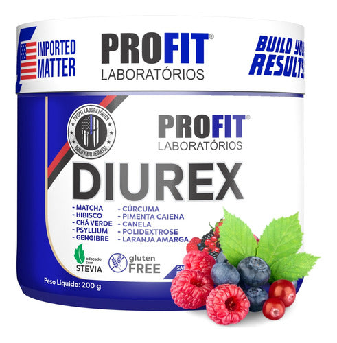 Diurex Chá Diurético Termogênico Detox 200g - Profit Sabor Frutas vermelhas