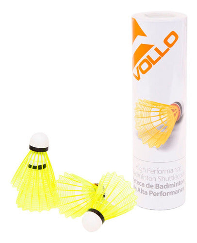 Peteca Para Badminton Vollo Tubo Com 6 Única