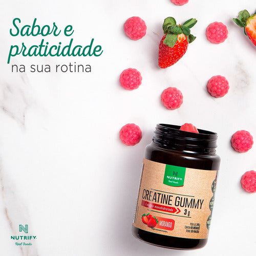 Creatina Monohidrata Creatine Gummy Nutrify Morango 60 unidades