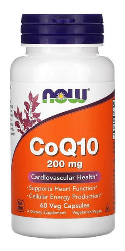 Coq10 Coenzima Q10 200 Mg 60 Cápsulas Vegetais Now Foods