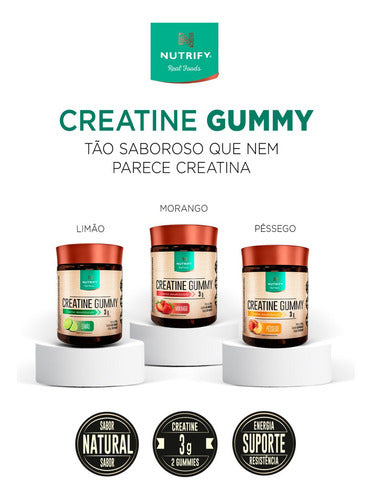 Creatina Monohidrata Creatine Gummy Nutrify Morango 60 unidades
