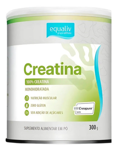 Creatina Monohidratada Creapure sem sabor 300g Equaliv