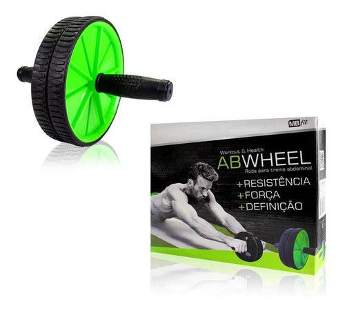 Rodinha MBFit roda abdominal dupla reforçada profissional fitness