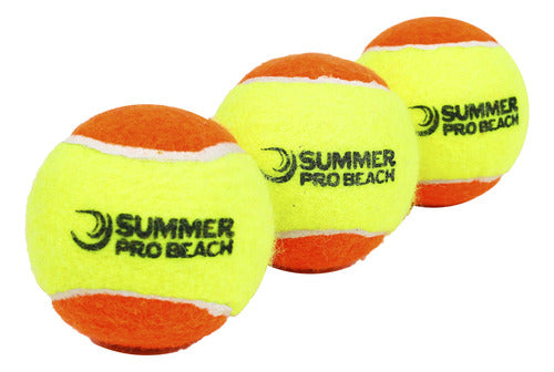 Kit Com 3 Bolinhas De Beach Tennis Summer Pro Beach Esportes Cor Amarelo