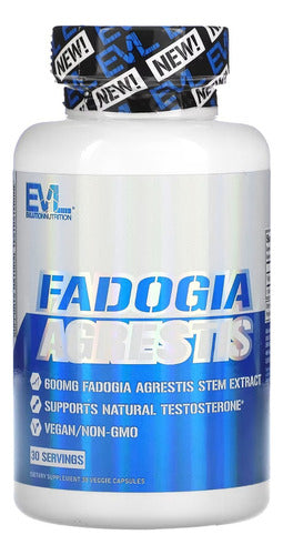 Evl Fadogia Agrestis Concentrado Puro, 600 Mg 30cáps Imp Eua Sabor Sem Sabor