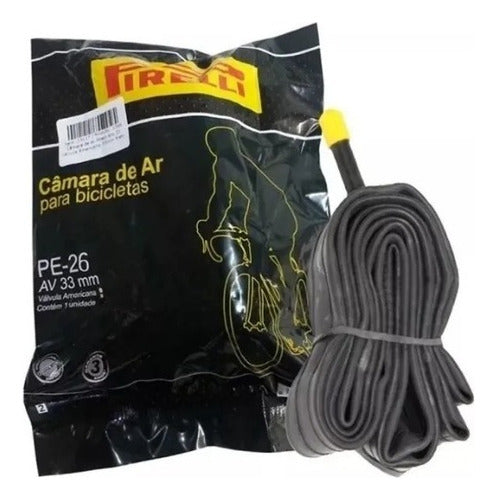 2 Camara De Ar Bicicleta Pirelli Aro 26 Bico Grosso 33mm Tipo da válvula Schrader