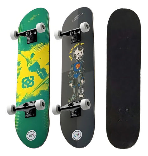 Skate Bob Burnquist Skateboard Semi Profissional Infantil Cor das rodas Sortido