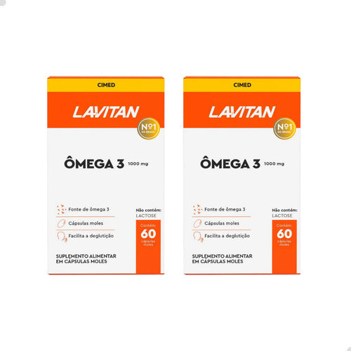 Kit 2 Lavitan Omega 3 - Com 120 Capsulas