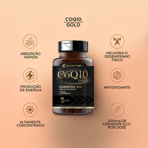 Kit Suplemento Coenzima Gold + Treonato + Vitamina B12 Metil 500mg Sem Sabor Ecomev