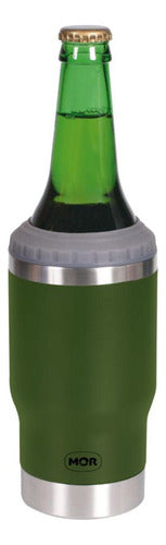 Copo Térmico 5 Em 1 Lata Garrafa Com Abridor Verde Mor 420ml