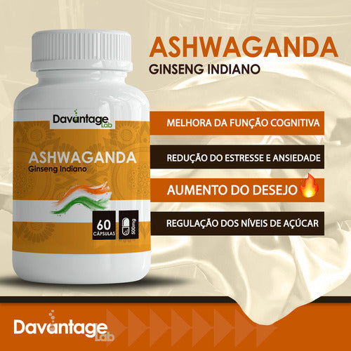 Kit 2x Potes De Ashwaga - Indiano A Verdadeira 120 Cápsula
