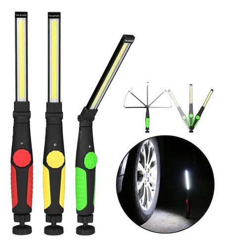 Lanterna Magnética Mecânico Dobrável Automotiva Recarregável