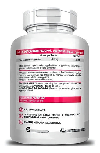 Suplemento alimentar 3un da treonina em cápsulas Formula Avançada Bionutri
