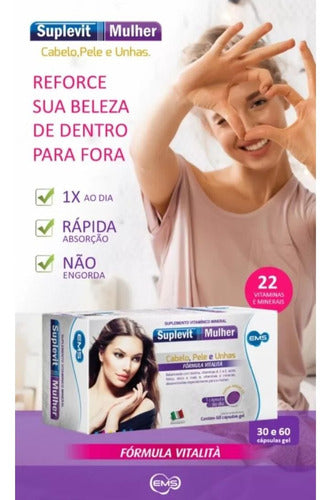 Suplevit Mulher 60 Cápsulas Cada