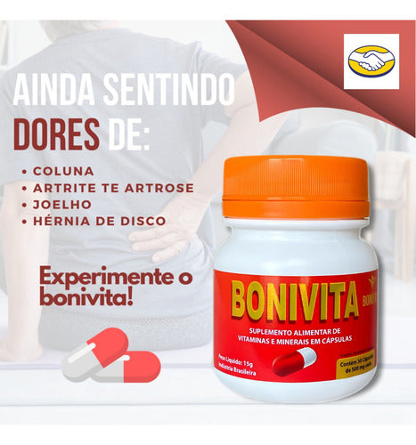 Kit 3 Potes Bonivita Suplemento Alimenticio Natural com 30 Cápsulas Cada